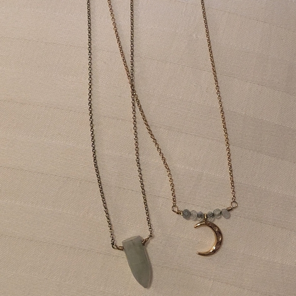 Jewelry - Celestial Crystal And Crescent Moon Necklace Set